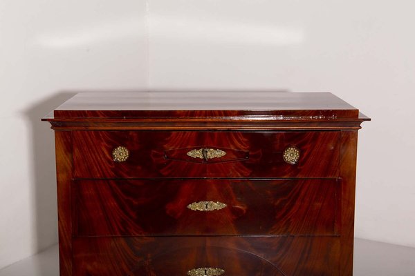 Biedermeier Drop-Front Mahogany Secretary Chest, 1930s-RCE-1735225