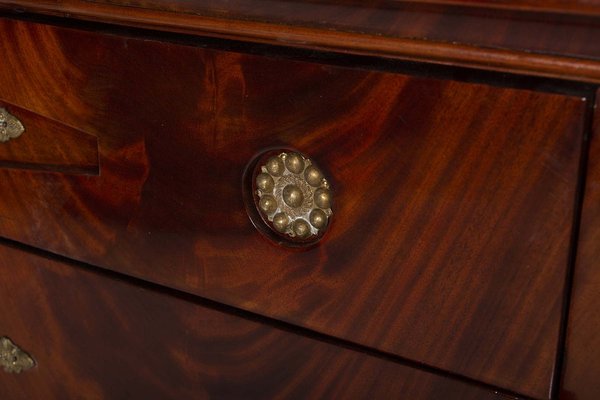 Biedermeier Drop-Front Mahogany Secretary Chest, 1930s-RCE-1735225