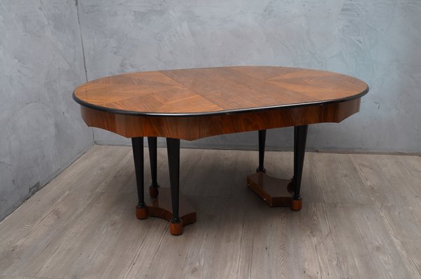 Biedermeier Extendable Walnut Wood Table, 1890s-UH-666306