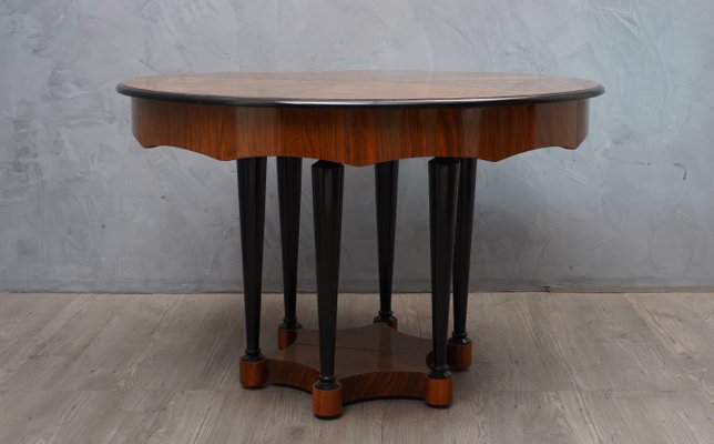 Biedermeier Extendable Walnut Wood Table, 1890s-UH-666306