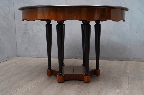 Biedermeier Extendable Walnut Wood Table, 1890s-UH-666306