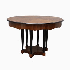 Biedermeier Extendable Walnut Wood Table, 1890s-UH-666306