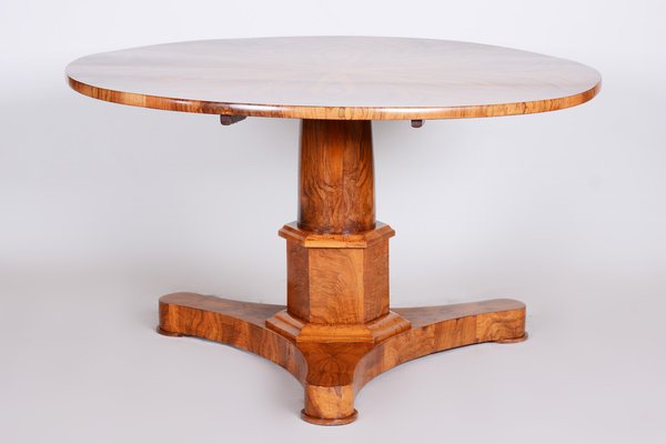 Biedermeier Folding Dining Table in Walnut, Former Czechoslovakia, 1830s-WHY-1790707