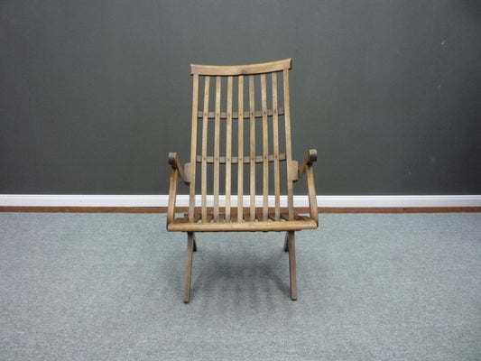 Biedermeier Folding Walnut Armchair, 1880s