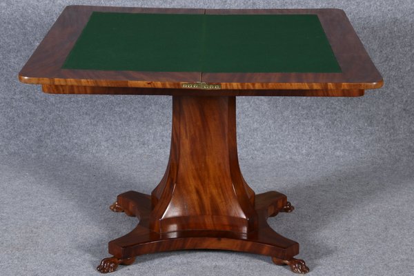 Biedermeier Game Side Table in Mahogany, 1820-DXD-1750401