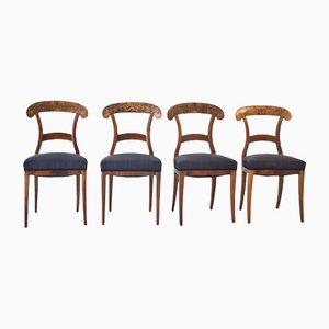 Biedermeier German Shovel Chairs, 1820s, Set of 4-LPM-1112674