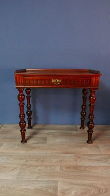 Biedermeier Lady Writing Desk with Drawer in Mahogany, 1890s-KK-1820831