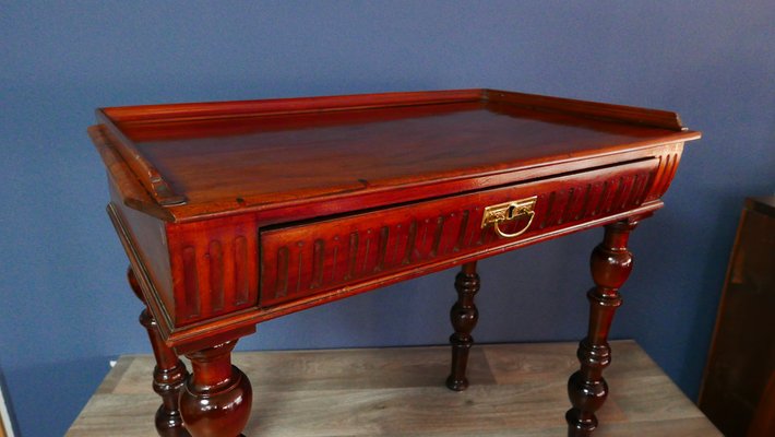 Biedermeier Lady Writing Desk with Drawer in Mahogany, 1890s-KK-1820831