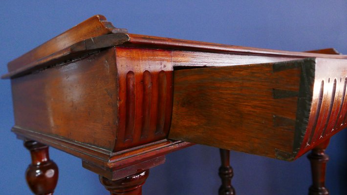 Biedermeier Lady Writing Desk with Drawer in Mahogany, 1890s-KK-1820831