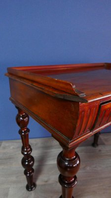 Biedermeier Lady Writing Desk with Drawer in Mahogany, 1890s-KK-1820831