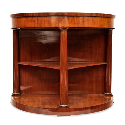 Biedermeier Mahogany Demi Lune Console Table-GCQ-1384801