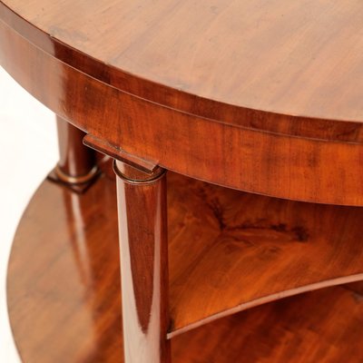 Biedermeier Mahogany Demi Lune Console Table-GCQ-1384801