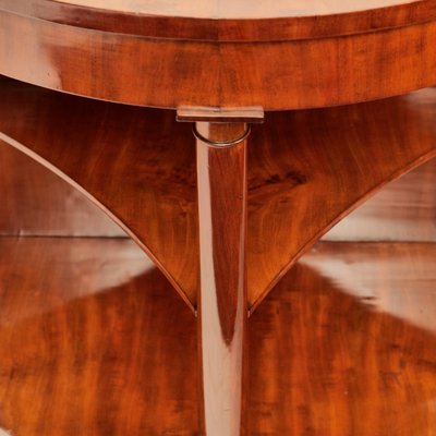 Biedermeier Mahogany Demi Lune Console Table-GCQ-1384801