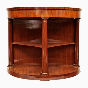 Biedermeier Mahogany Demi Lune Console Table-GCQ-1384801