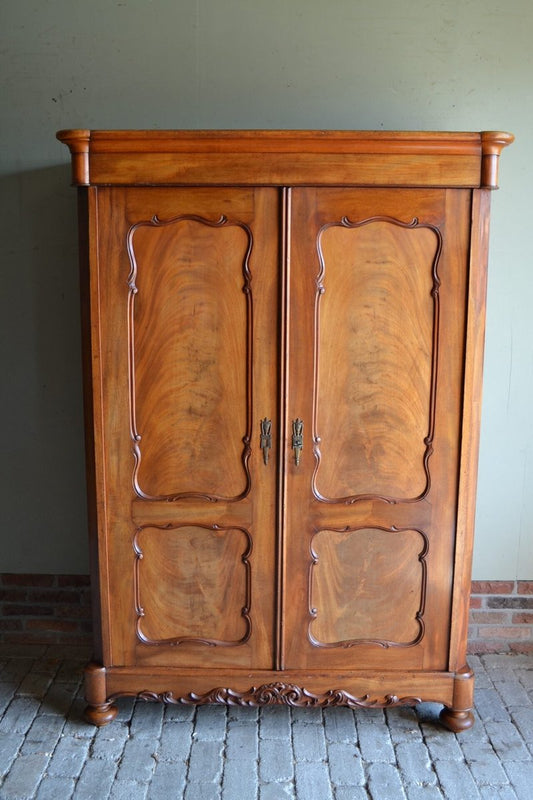 Biedermeier Mahogany Girls Cupboard