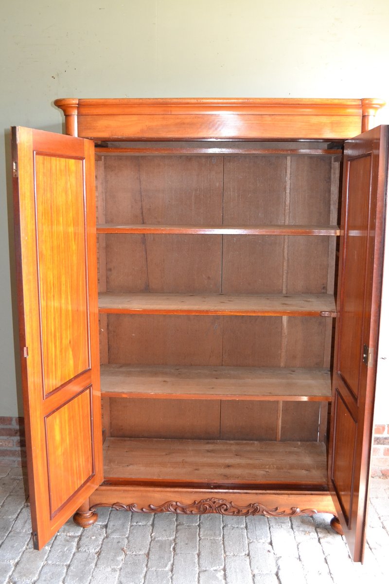 Biedermeier Mahogany Girls Cupboard, 1880