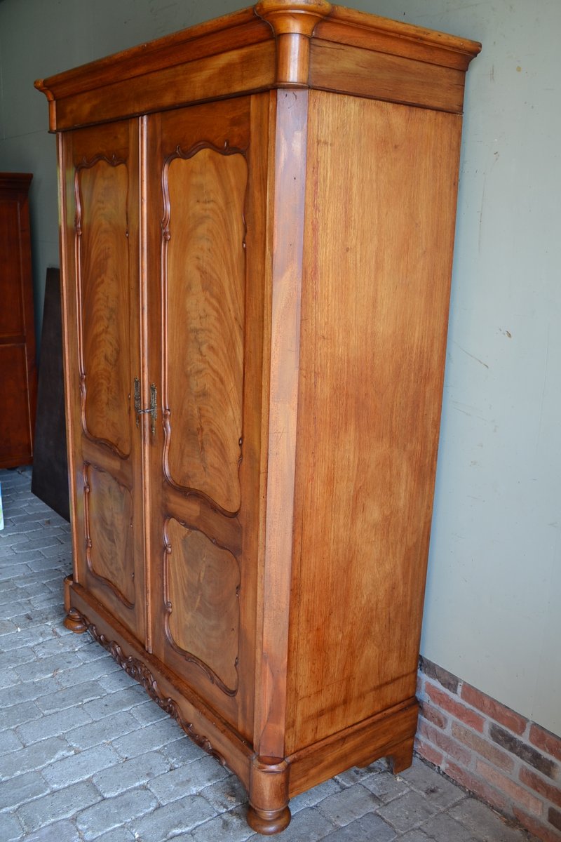 Biedermeier Mahogany Girls Cupboard, 1880