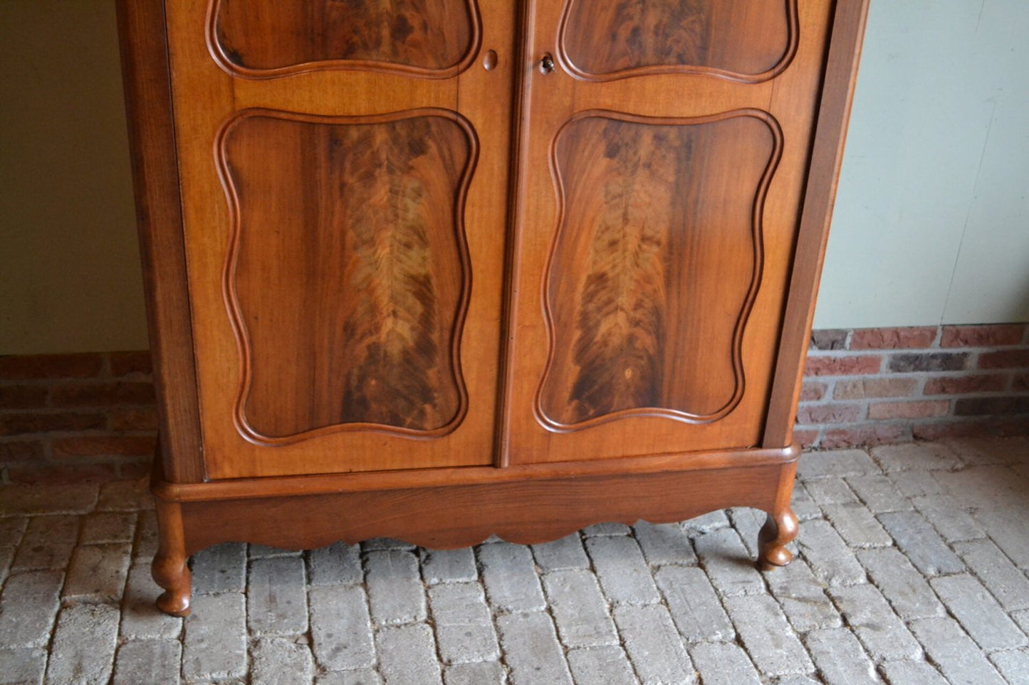 Biedermeier Mahogany Girls Cupboard, 1880s