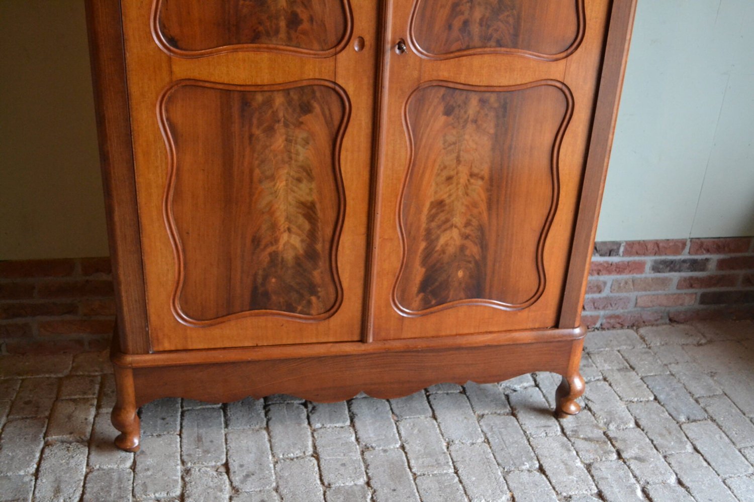 Biedermeier Mahogany Girls Cupboard, 1880s