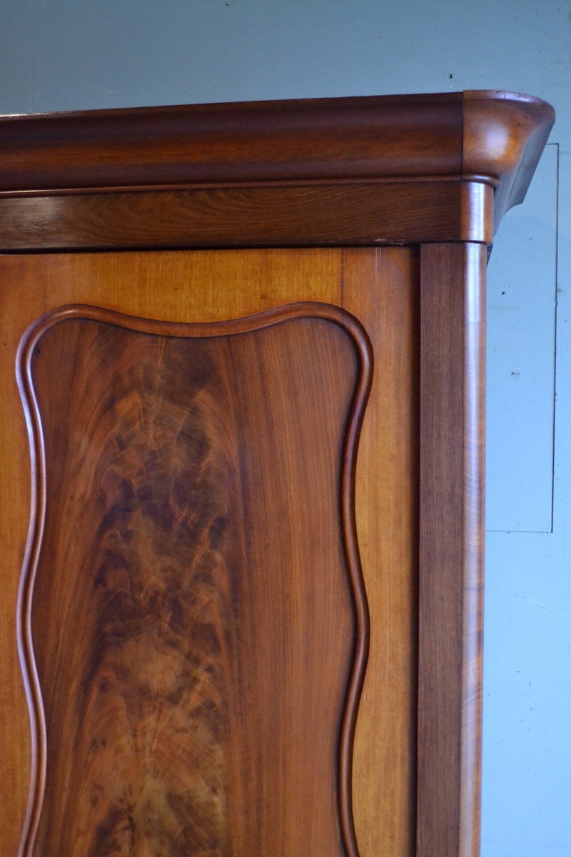 Biedermeier Mahogany Girls Cupboard, 1880s