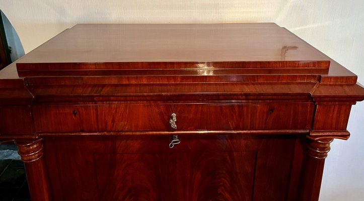 Biedermeier Mahogany Veneer Secretary, 1800s-RVU-1811600