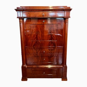 Biedermeier Mahogany Veneer Secretary, 1800s-RVU-1811600