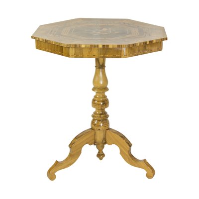 Biedermeier Marquetry Side Table, 1800s-WFJ-1404724