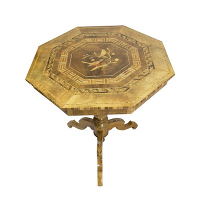 Biedermeier Marquetry Side Table, 1800s-WFJ-1404724