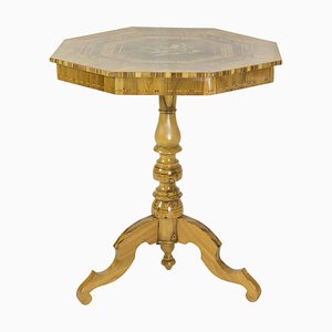 Biedermeier Marquetry Side Table, 1800s-WFJ-1404724