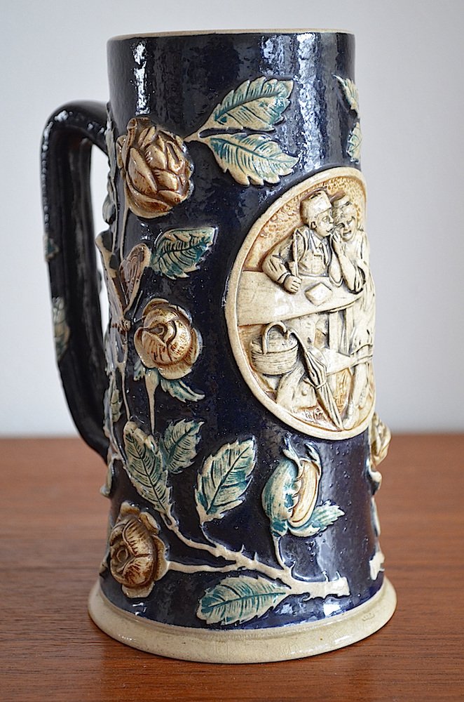 Biedermeier Mug from Mettlach, 1840