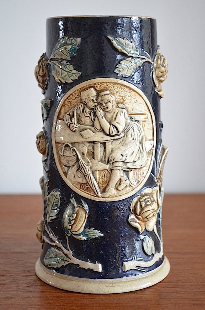 Biedermeier Mug from Mettlach, 1840