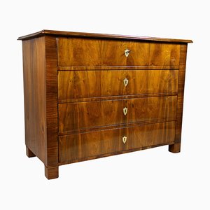 Biedermeier Nutwood Chest of Drawers, Austria, 1840s-TQA-1321896