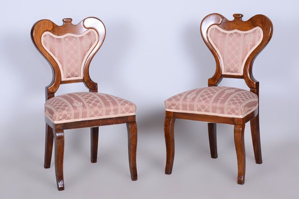 Biedermeier Oak Seating Set in Walnut, Austria, 1840s, Set of 5-WHY-1705613