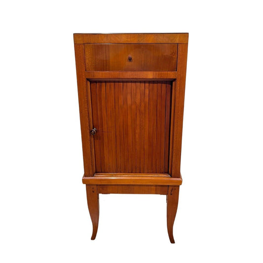 Biedermeier Pillar Cabinet in Cherry Veneer, 1820