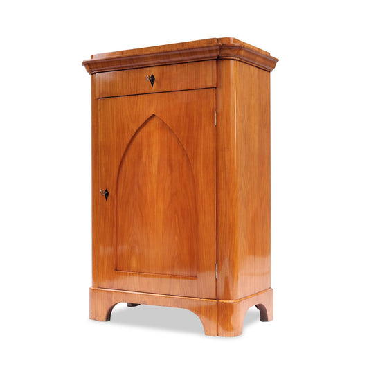 Biedermeier Pillar Cabinet in Cherry Wood