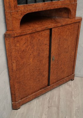 Biedermeier Poplar and Briar Wood Corner Cabinet, Austria, 1820s-UH-853111