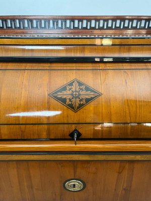 Biedermeier Roll-Top Desk in Cherry Veneer and Brass, 1820-NNB-2017624