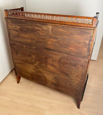 Biedermeier Roll-Top Desk in Cherry Veneer and Brass, 1820-NNB-2017624