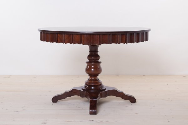 Biedermeier Round Dining Table and Chairs, 19th Century, Set of 5-WZF-1735983