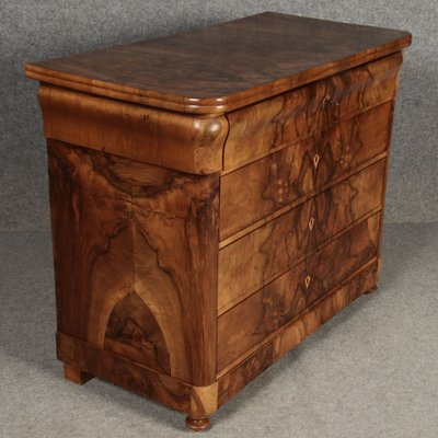 Biedermeier Secretary Chest in Walnut, 1830s-DXD-1790759