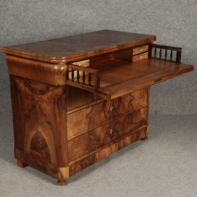 Biedermeier Secretary Chest in Walnut, 1830s-DXD-1790759