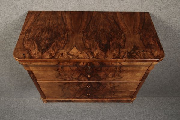 Biedermeier Secretary Chest in Walnut, 1830s-DXD-1790759