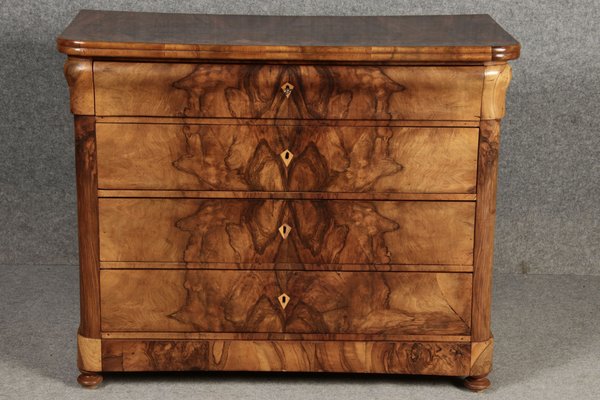 Biedermeier Secretary Chest in Walnut, 1830s-DXD-1790759