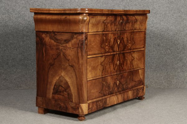 Biedermeier Secretary Chest in Walnut, 1830s-DXD-1790759