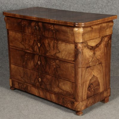 Biedermeier Secretary Chest in Walnut, 1830s-DXD-1790759