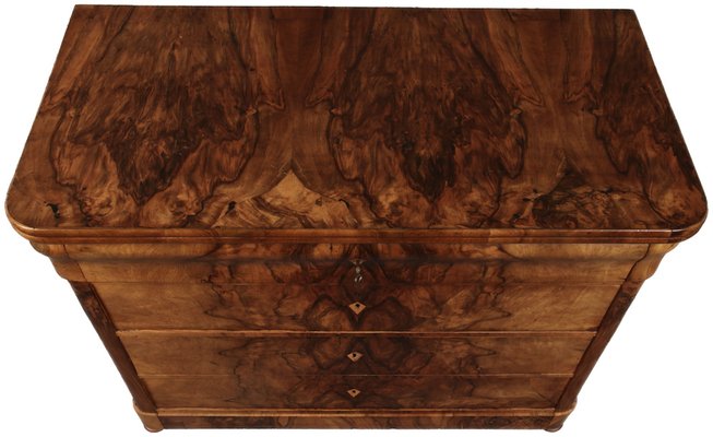 Biedermeier Secretary Chest in Walnut, 1830s-DXD-1790759