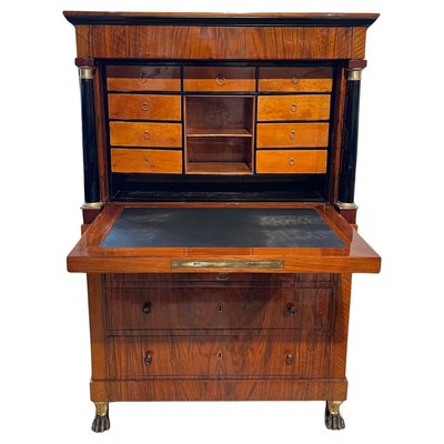 Biedermeier Secretary in Walnut and Maple, 1820-NNB-2017625