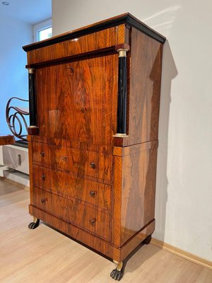 Biedermeier Secretary in Walnut and Maple, 1820-NNB-2017625