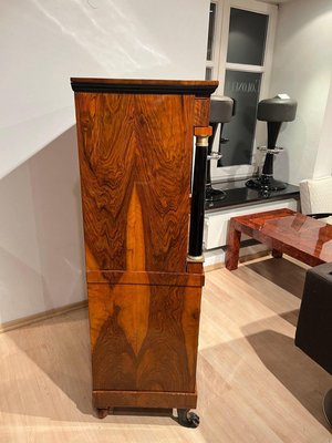 Biedermeier Secretary in Walnut and Maple, 1820-NNB-2017625