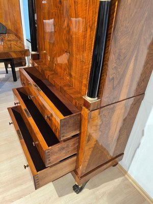 Biedermeier Secretary in Walnut and Maple, 1820-NNB-2017625